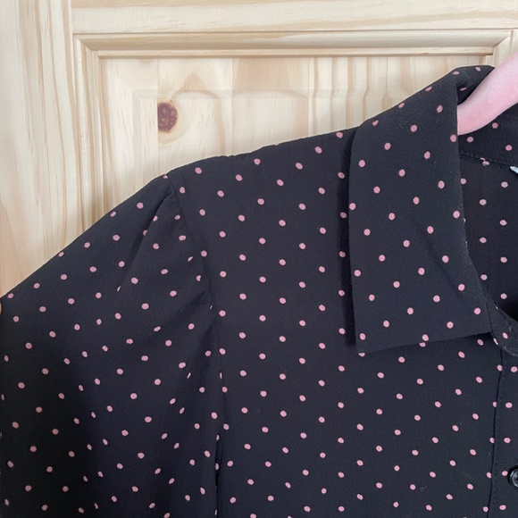 H&M long sleeve polka dot button up dress - Picture 5 of 7